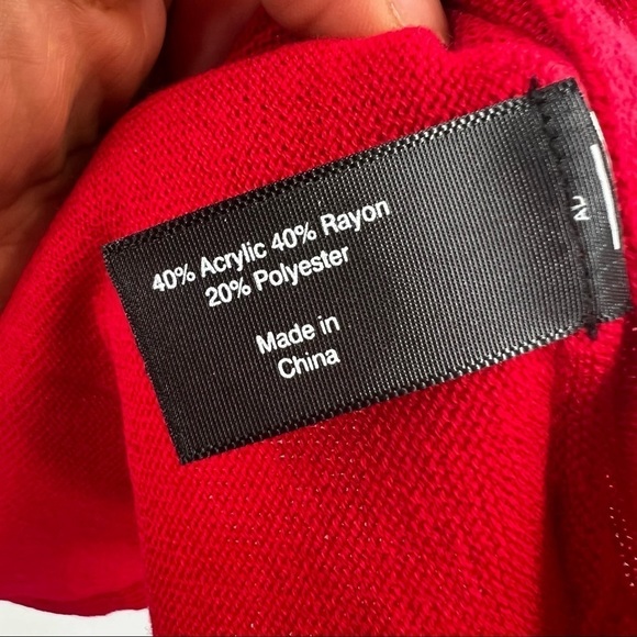 Lane Bryant long sleeve red sweater top size 14/16 boatneck wide sleeve - Picture 8 of 10